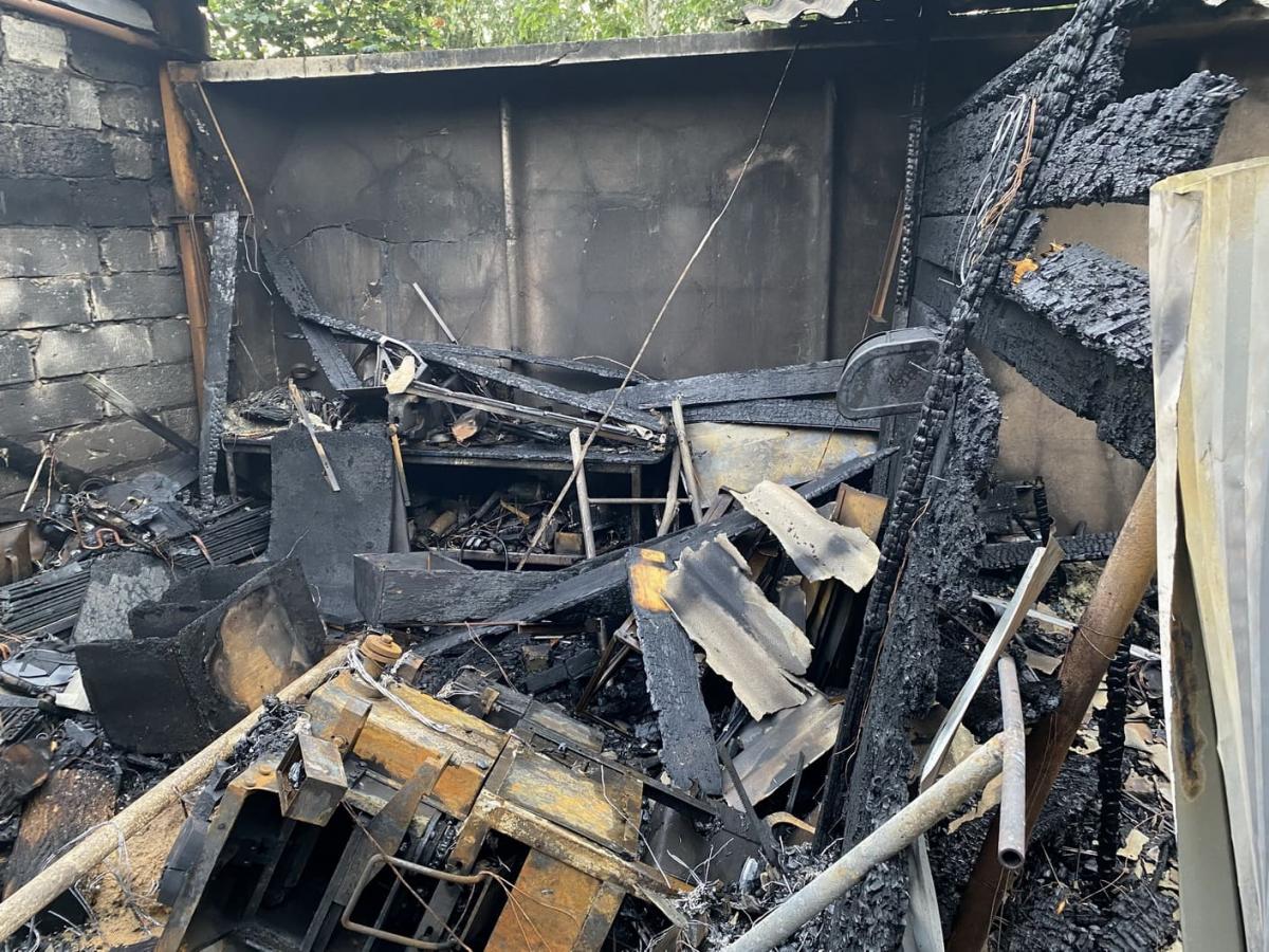 Гараж на улице Челюскинцев горел в Могилёве