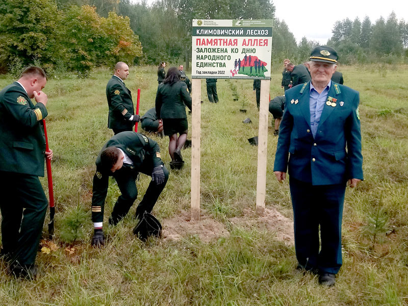 Аллею, посвященную Дню народного единства, заложили в Климовичском районе