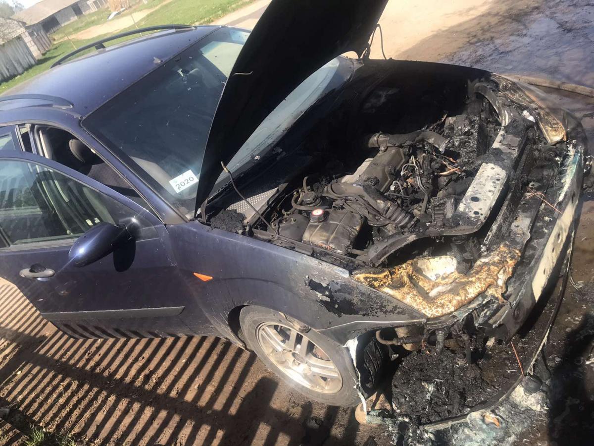 Автомобиль Ford горел в Дрибинском районе