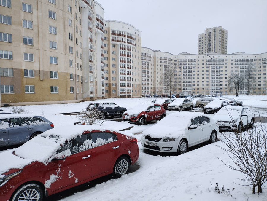В Могилев вернулась зима. Фото