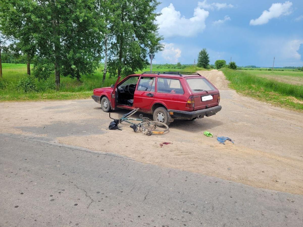 В Хотимском районе в ДТП пострадал велосипедист