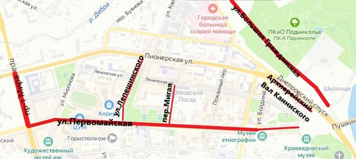 В Могилеве 2 июля будет ограничено движение транспорта. Схема