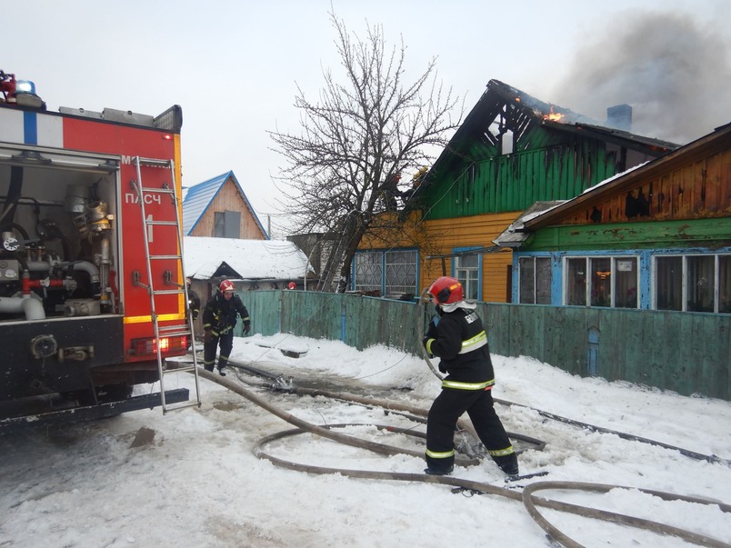 Дом на ул. Грушевской горел в Могилеве