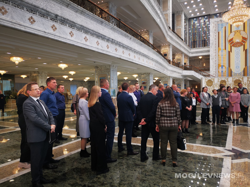 Лучших аграриев Могилевщины встречали во Дворце Независимости. Фото