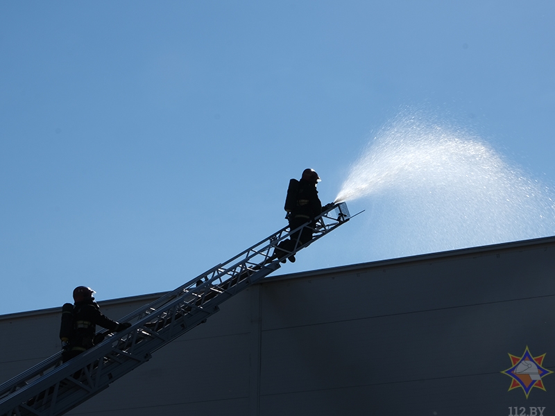 Масштабные учения МЧС прошли в центре Бобруйска