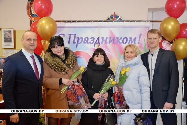 Сотрудники Могилевского областного управления Департамента охраны  поздравили женщин с 8 марта