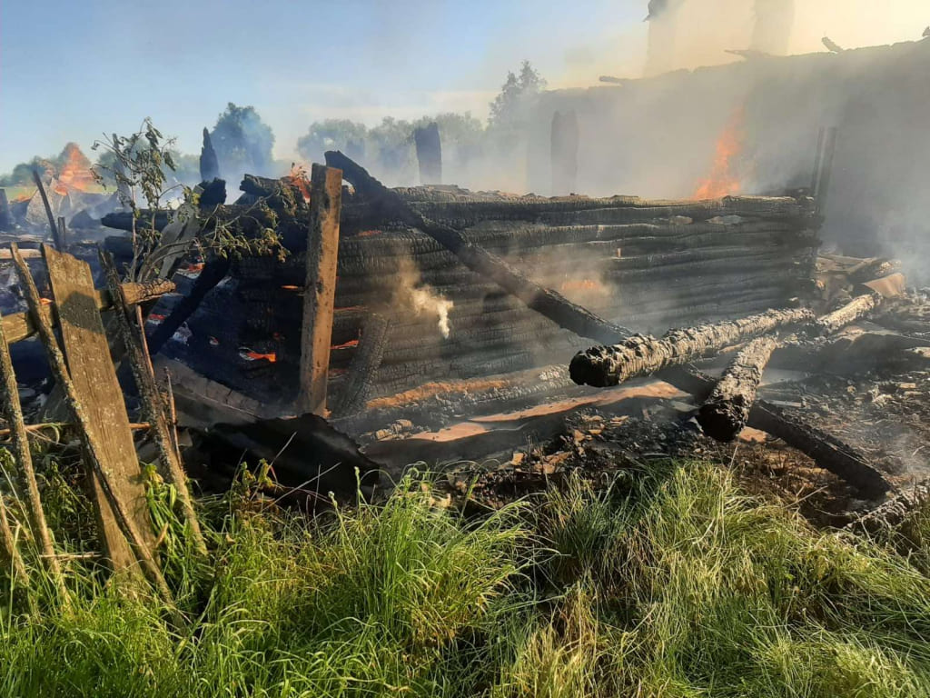 В Мстиславском районе сгорел дом