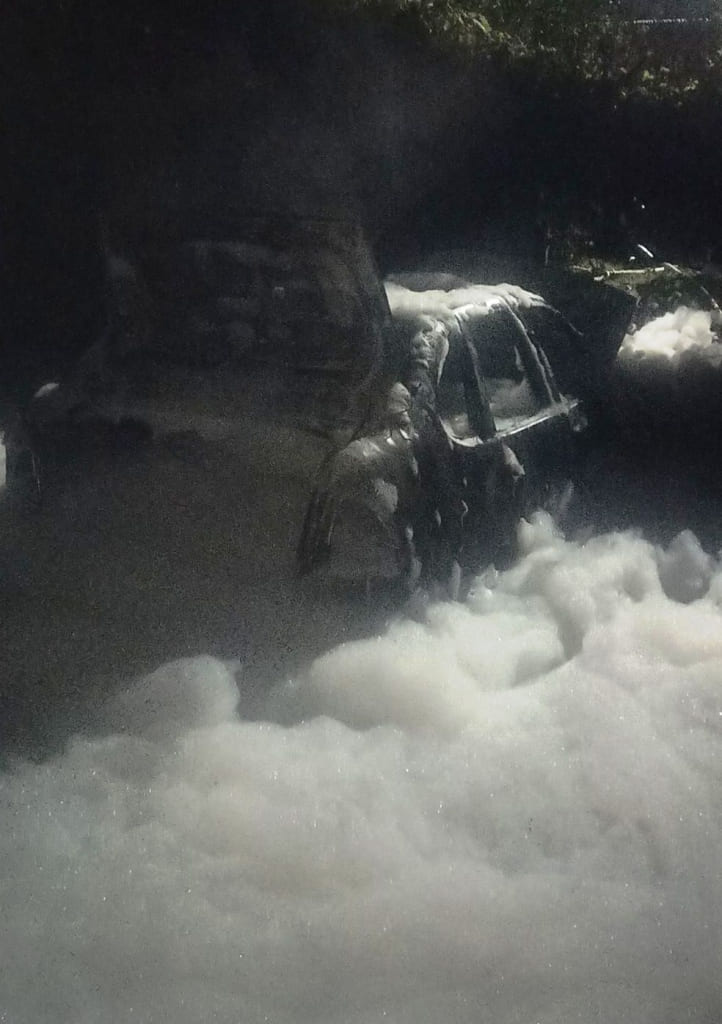 Пожар автомобиля тушили в Черикове