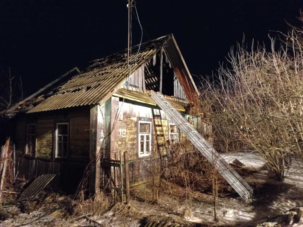 Частный дом горел в Дрибинском районе