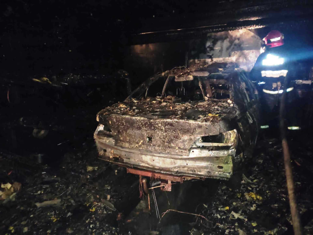 В Хотимском районе сгорел автомобиль