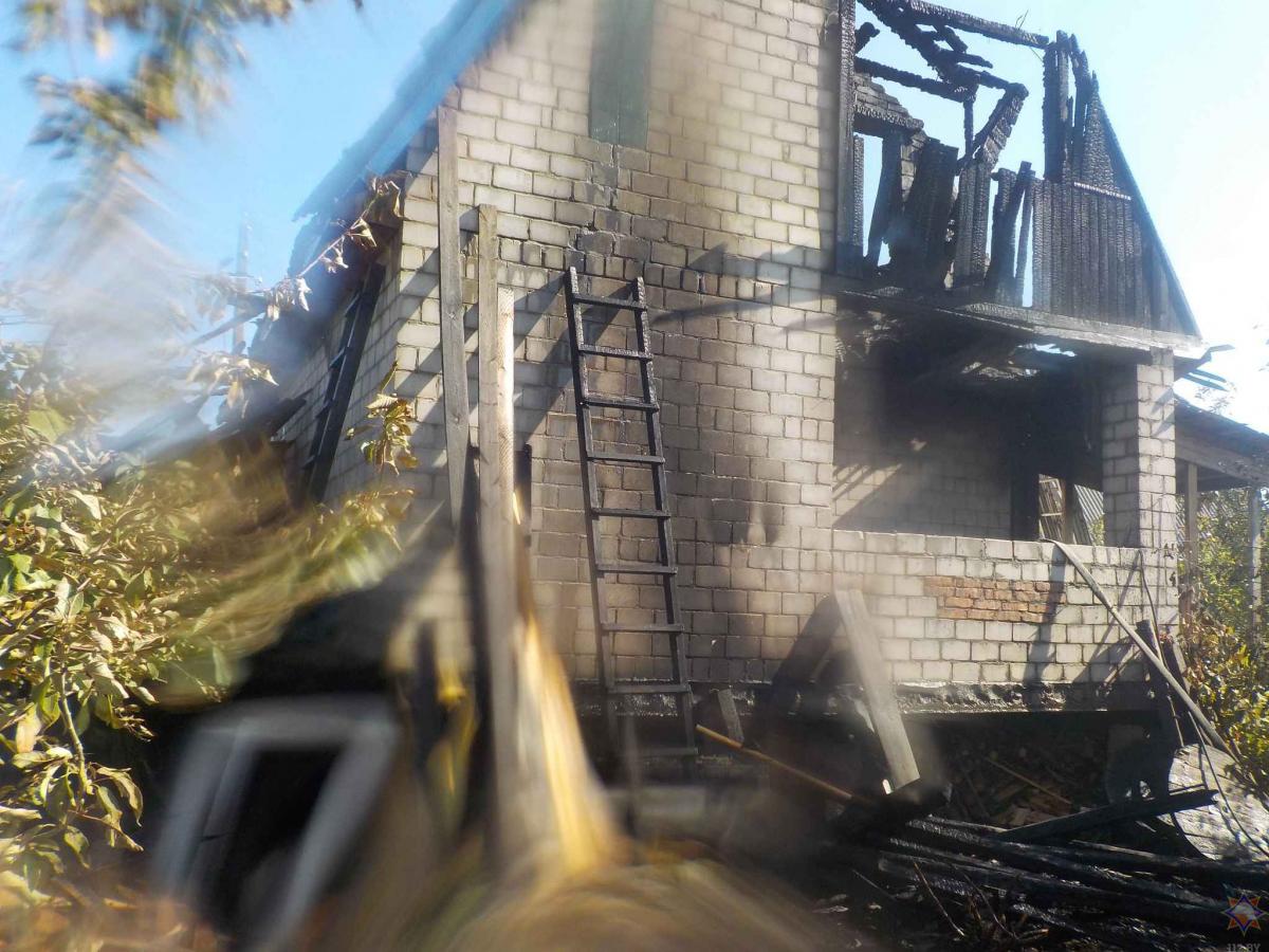 Бобруйские спасатели отстояли от огня дачный кооператив