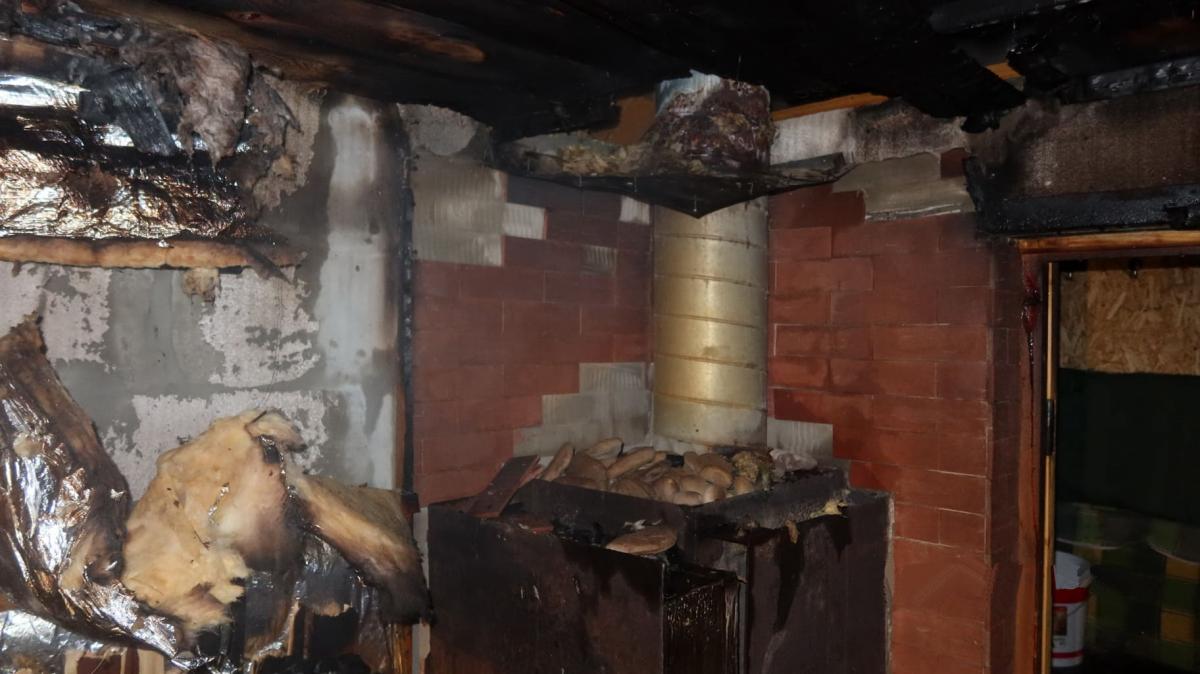 В Могилеве горела баня