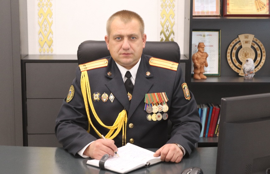 Об особенностях службы рассказал начальник Октябрьского г.Могилева отдела Департамента охраны