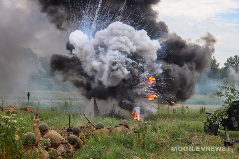 Военно-историческая реконструкция состоялась в Бобруйском районе. Фото