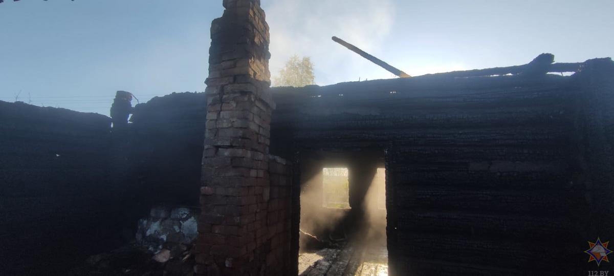 На пожаре в Шкловском районе погиб пенсионер