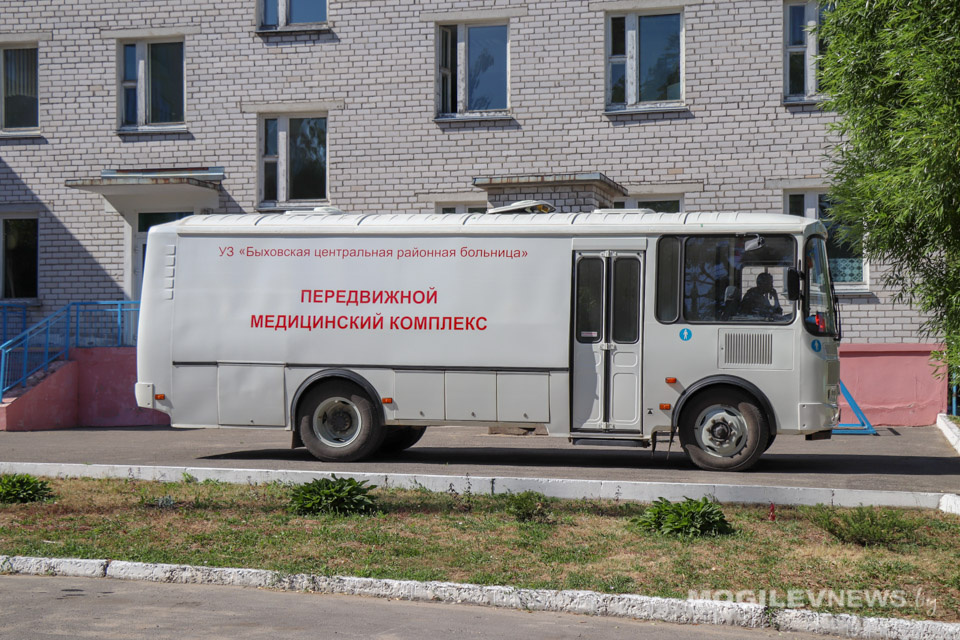 Передвижной медицинский комплекс приезжает в населенные пункты Быховского района. Фото