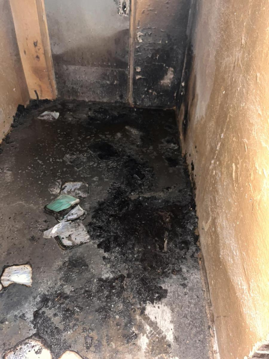 Пожар в подъезде дома в Могилёве повредил электропровода