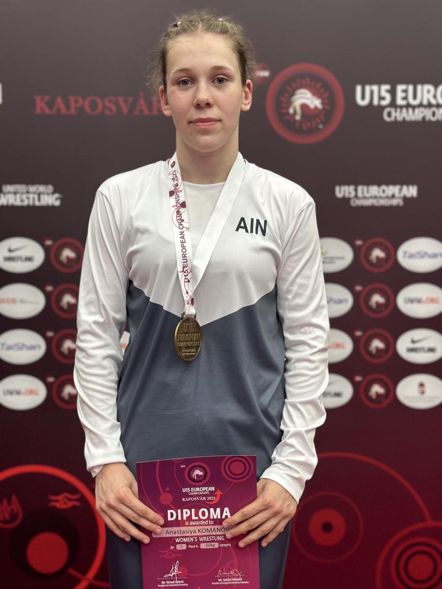 Могилевчанка Анастасия Комонова стала победительницей юношеского чемпионата Европы по спортивной борьбе