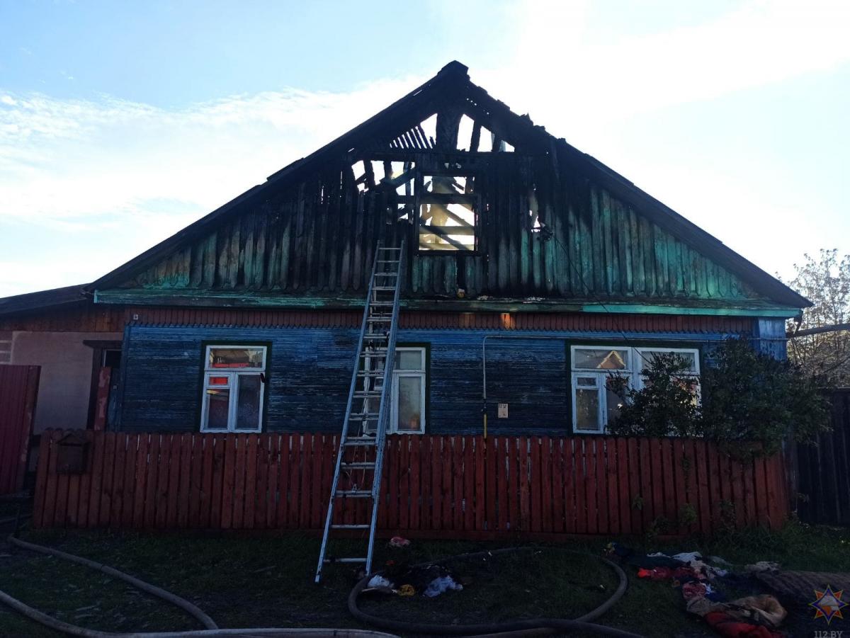 В Быхове горел дом