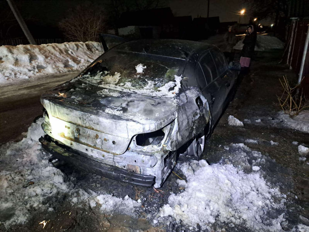 Автомобиль горел в Могилевском районе