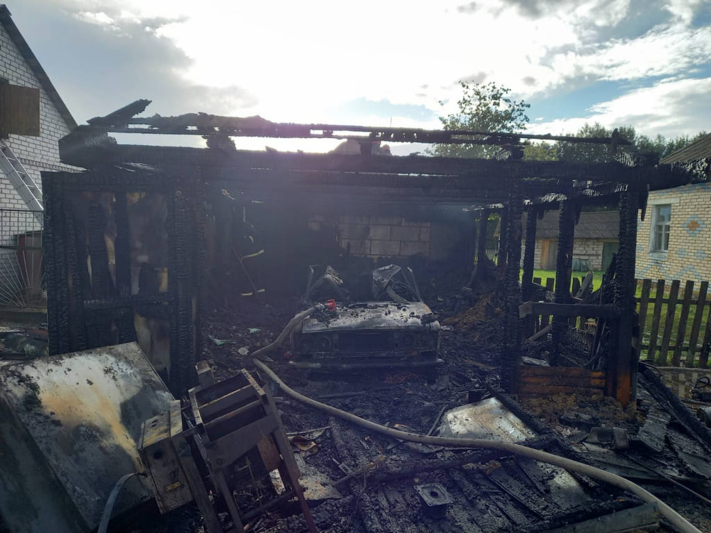 Пожар в Горецком районе уничтожил автомобиль