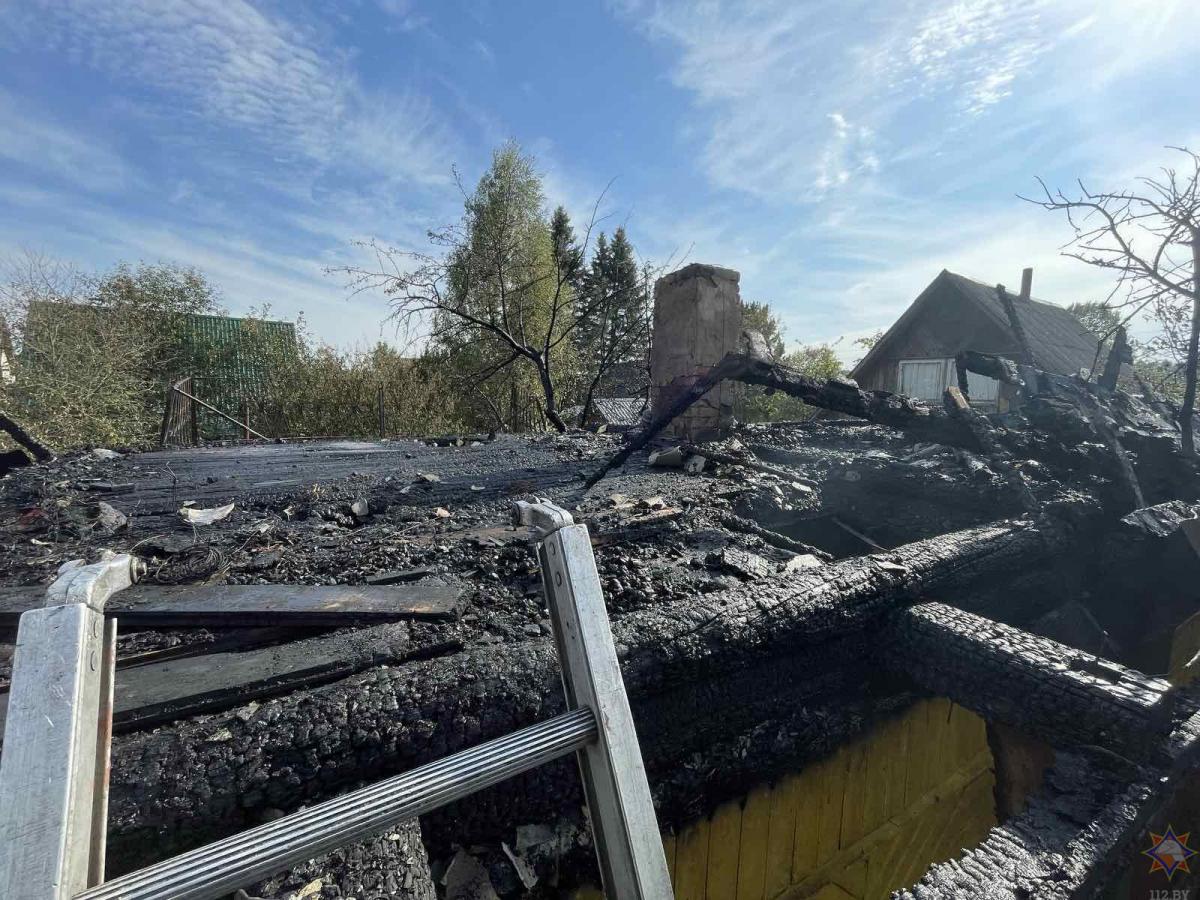 Дачный дом горел в Могилевском районе