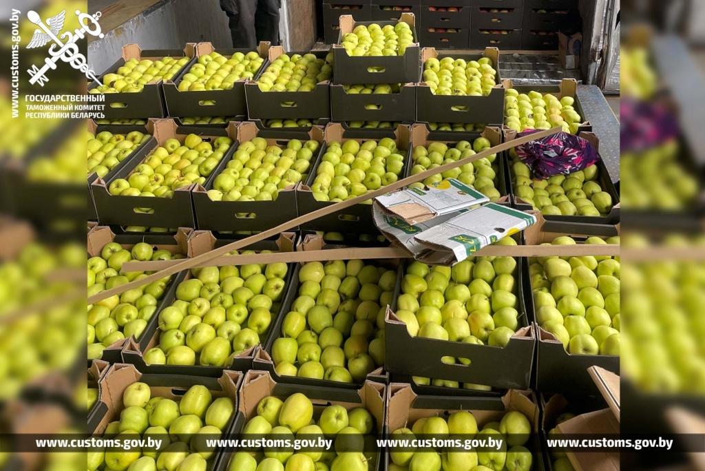 Факты незаконной транспортировки яблок на сумму Br365 тысяч выявили могилевские таможенники