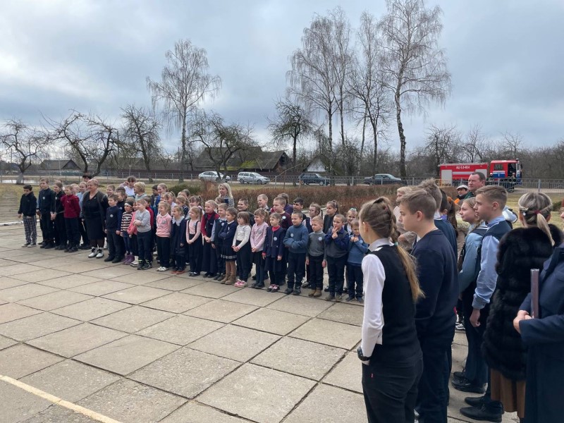 В средней школе Кличевского района прошла учебная эвакуация