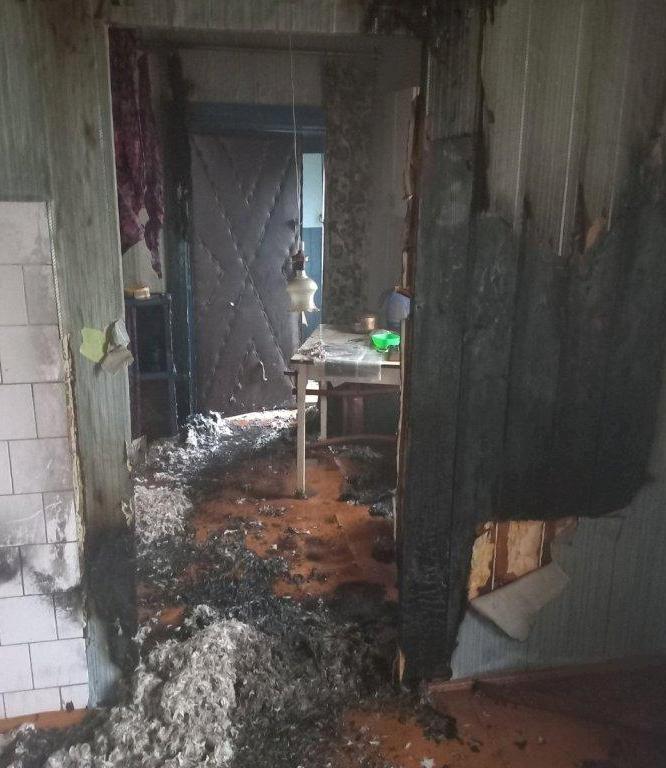 Пожар дома тушили в Кличеве