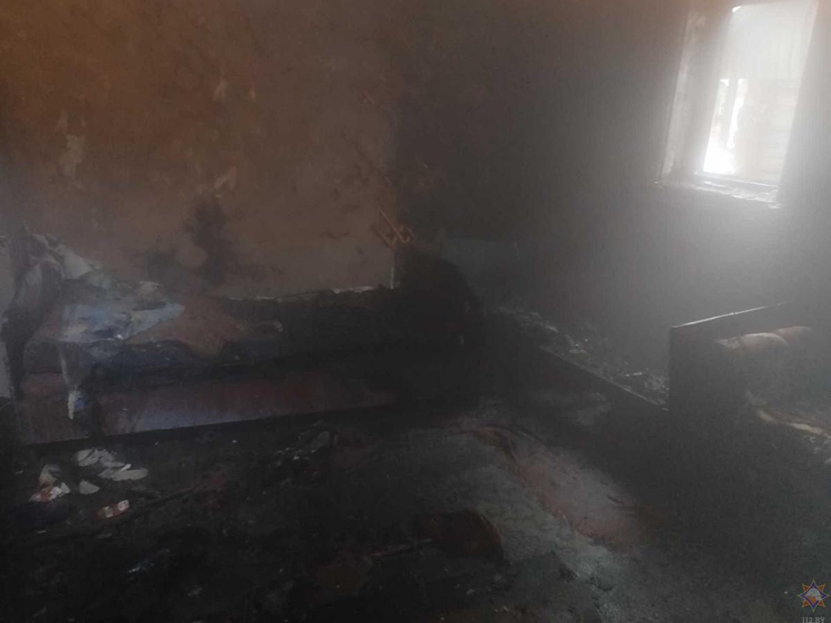 На пожаре в Глуске погиб пенсионер