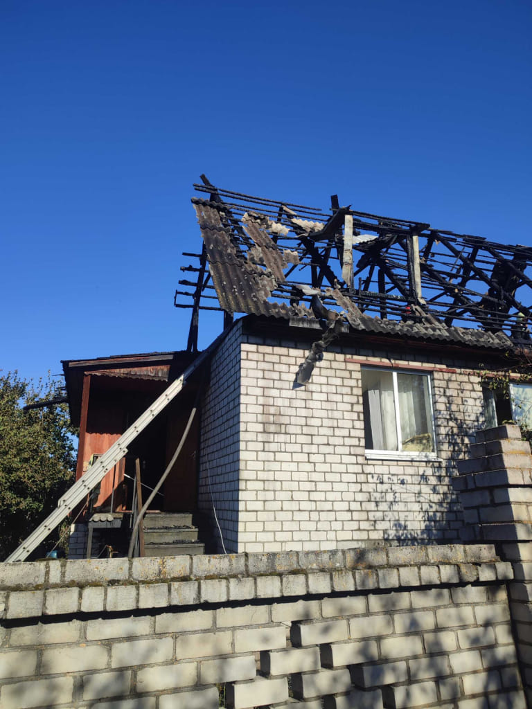 На улице Киевской в Могилеве горел дом