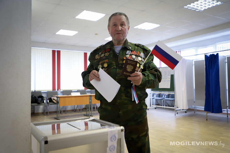 Голосование на выборах Президента России продолжается в Могилеве. Фото
