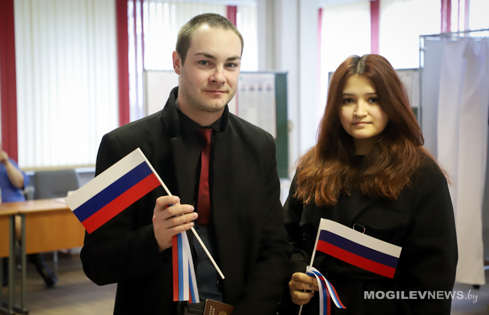 Голосование на выборах Президента России продолжается в Могилеве. Фото