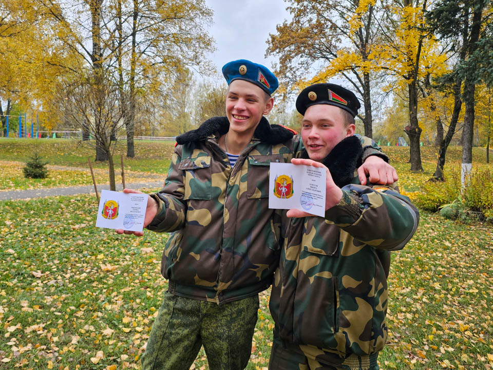 Кадеты прошли испытания на право ношения берета в Могилевском областном кадетском училище