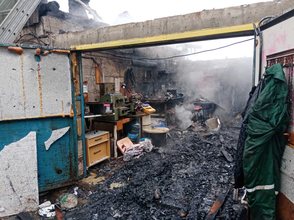 В Дрибинском районе тушили пожар