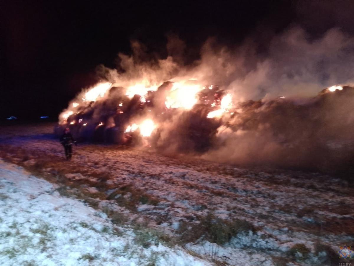 100 тонн соломы уничтожил пожар в Горецком районе