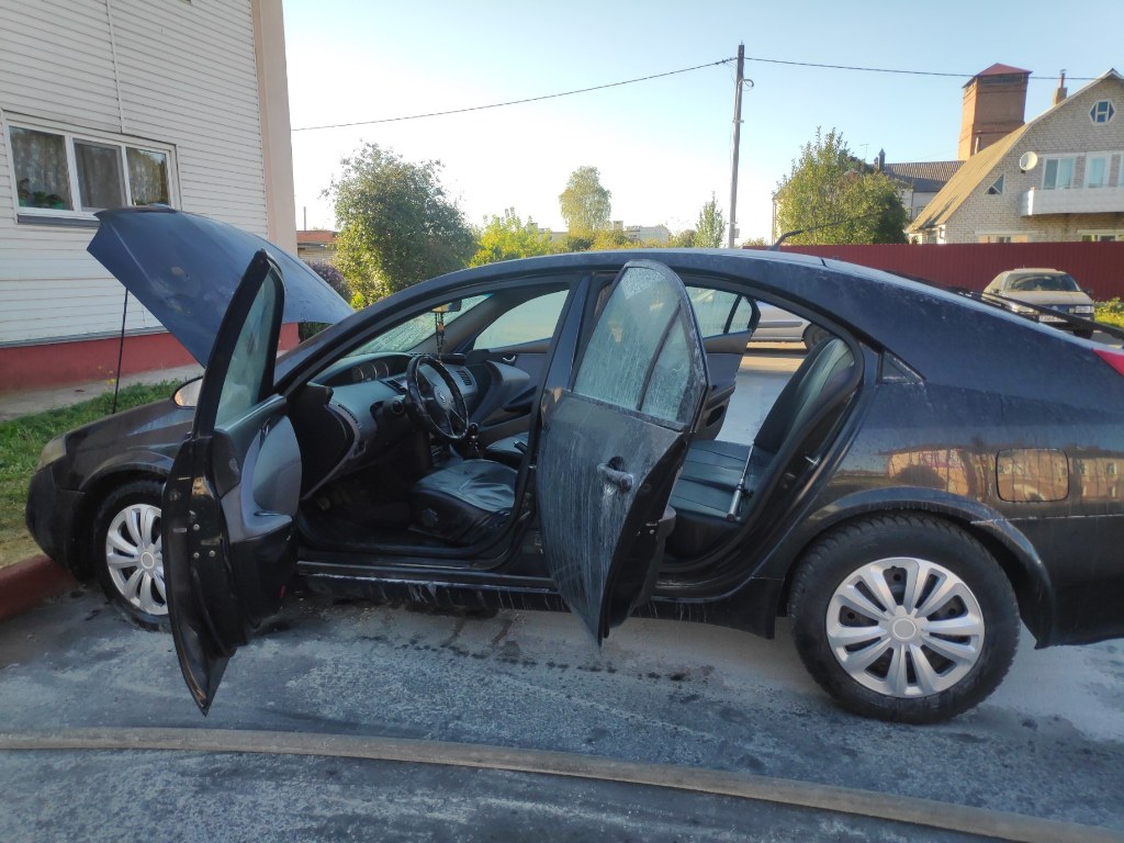 Пожар автомобиля тушили в Мстиславле