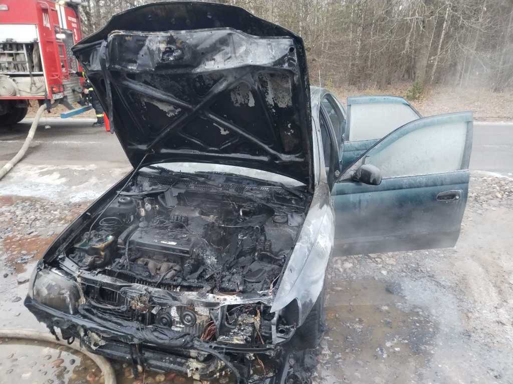 В Могилевском районе горел автомобиль
