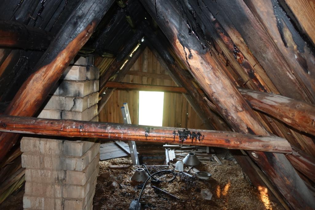 В Кличевском районе горела баня