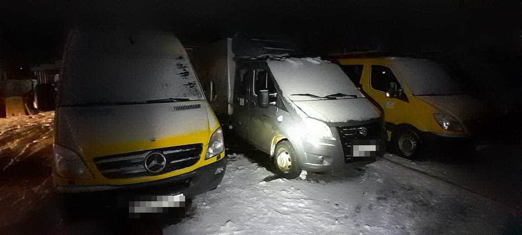 Грузовик газель горел ночью на улице Симонова в Могилеве