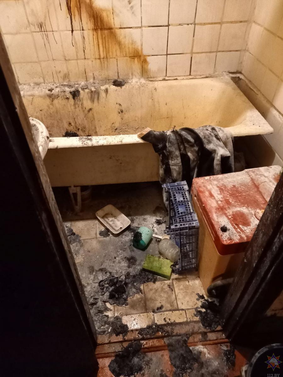 На пожаре в Горках спасли мужчину