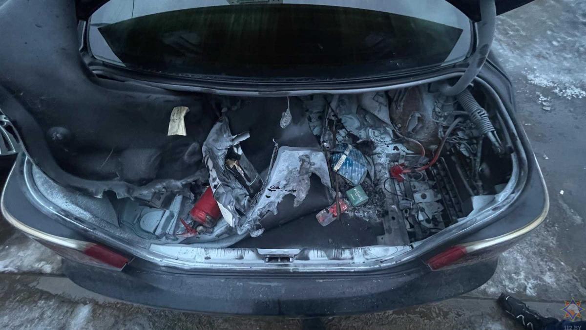 Пожар автомобиля BMW тушили в Могилёве