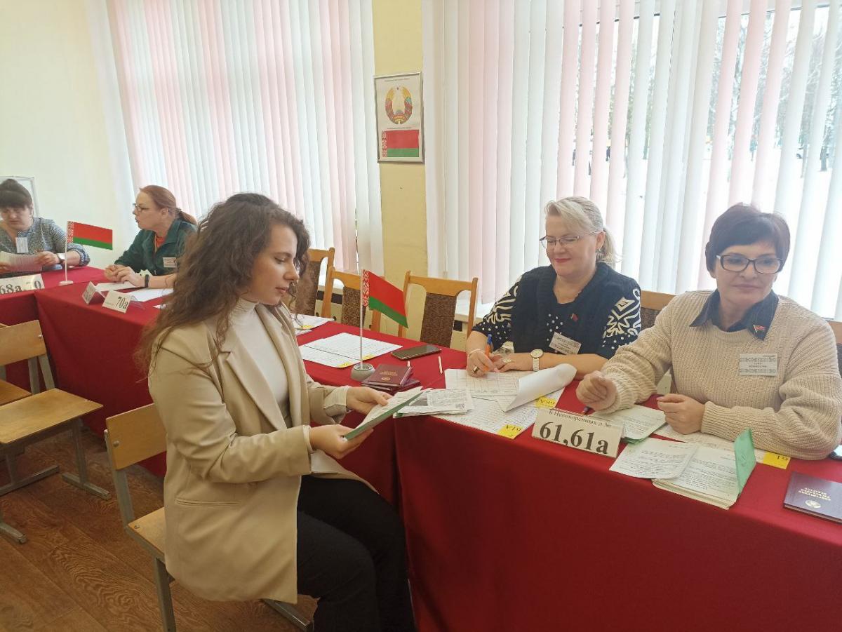 Избиратели принимают участие в досрочном голосовании. Фото