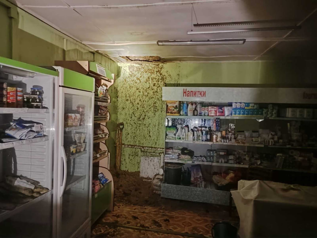 В Круглянском районе горел магазин