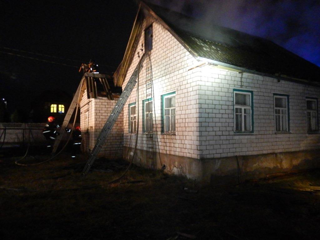 Частный дом горел в Могилеве