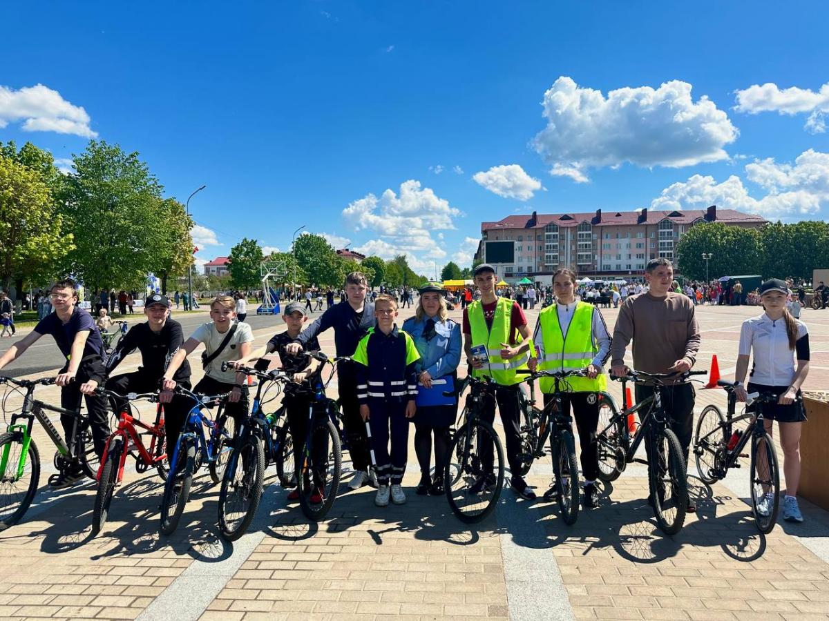 В Горках сотрудники ГАИ напомнили юным велосипедистам о Правилах дорожного движения