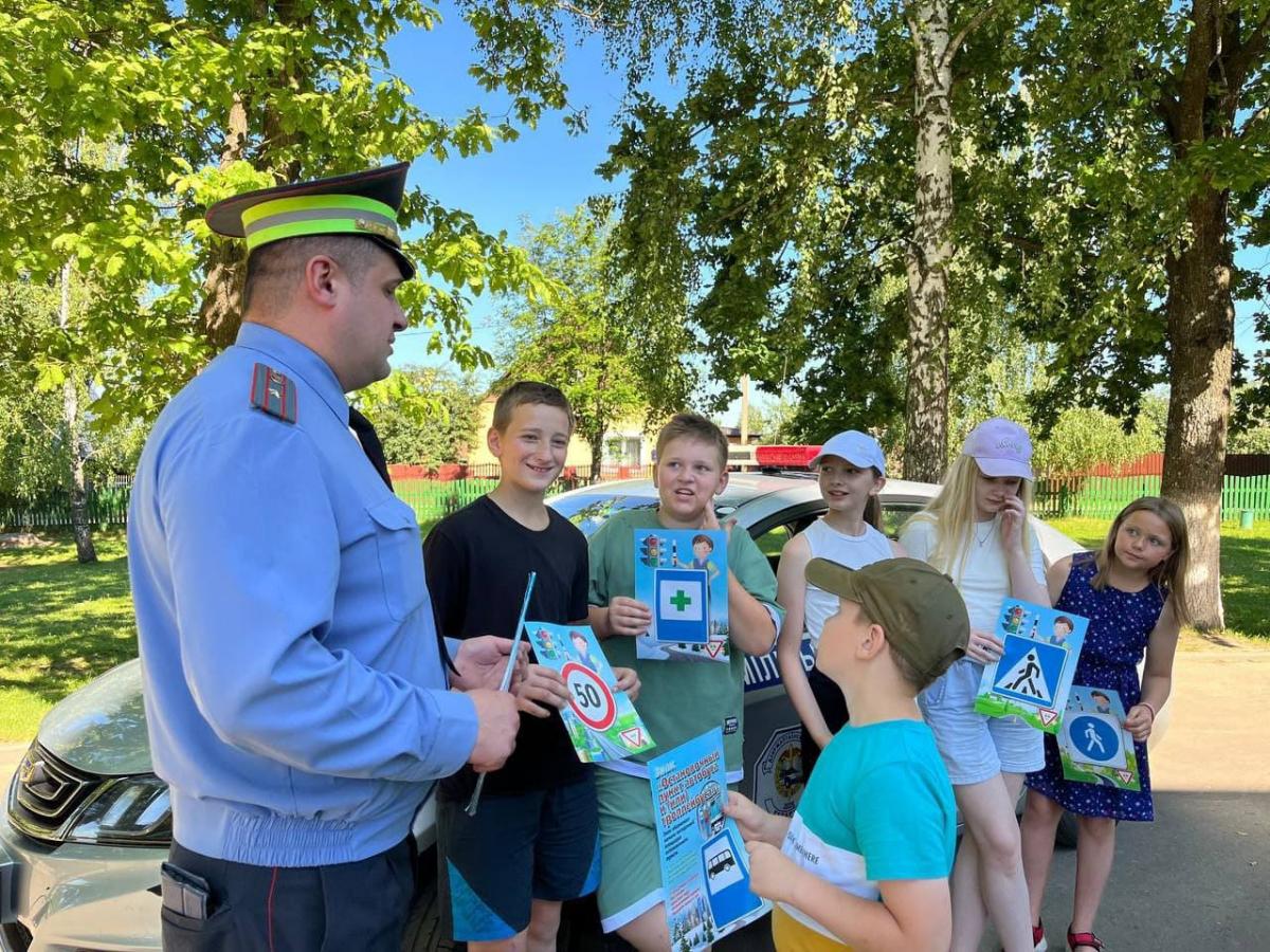 В Белыничах правоохранители напомнили детям о правилах поведения летом
