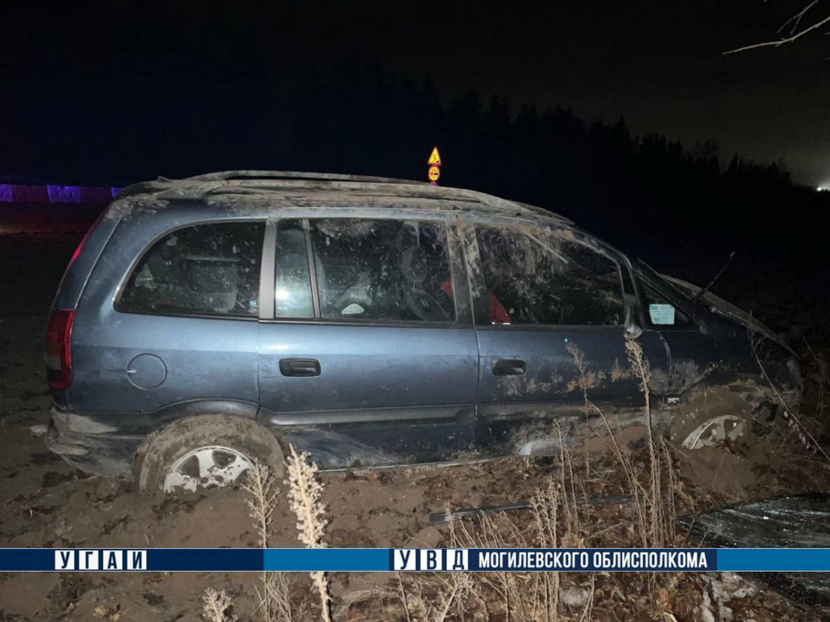 В Могилевском районе опрокинулся автомобиль, пострадал водитель