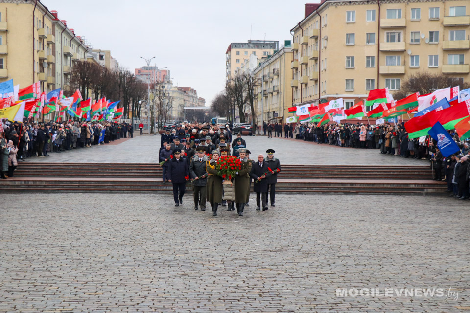 Митинг к 23 февраля прошел в Могилеве. Фото