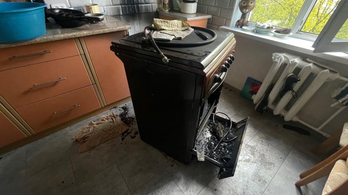 Пожар на улице Каштановой тушили в Могилёве